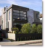 House in Venice, CA with wooden fence and plantings